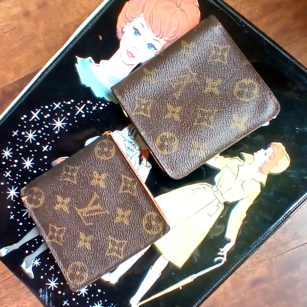 Louis Vuitton Brown Monogram Need REPAIR Wallet Duo